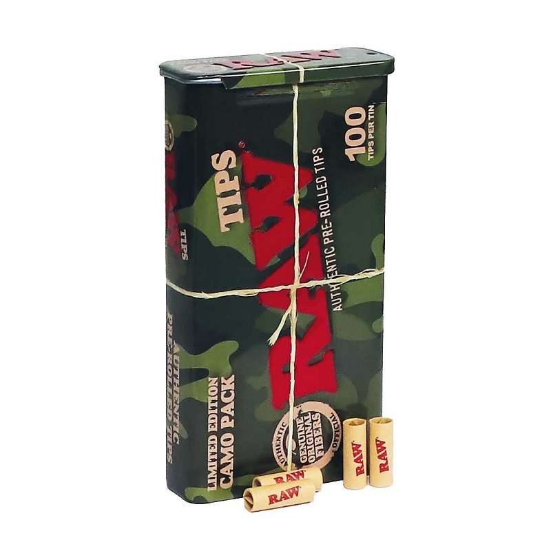 Raw Caja Metálica con 100 Filtros Pre-Enrollados