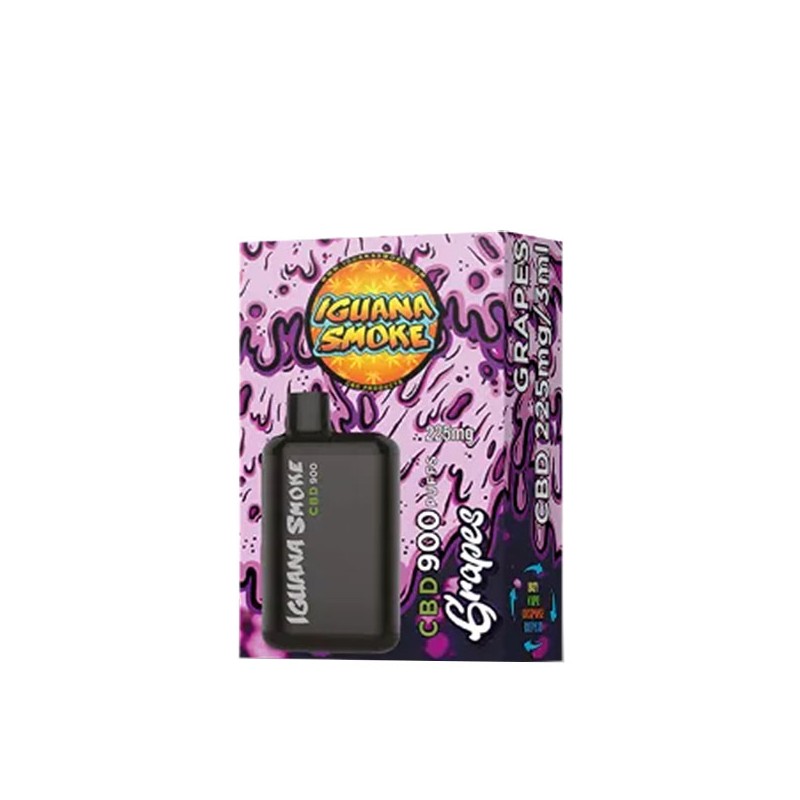 Iguana Smoke Vaper de CBD 'Grape' 225mg 900 caladas