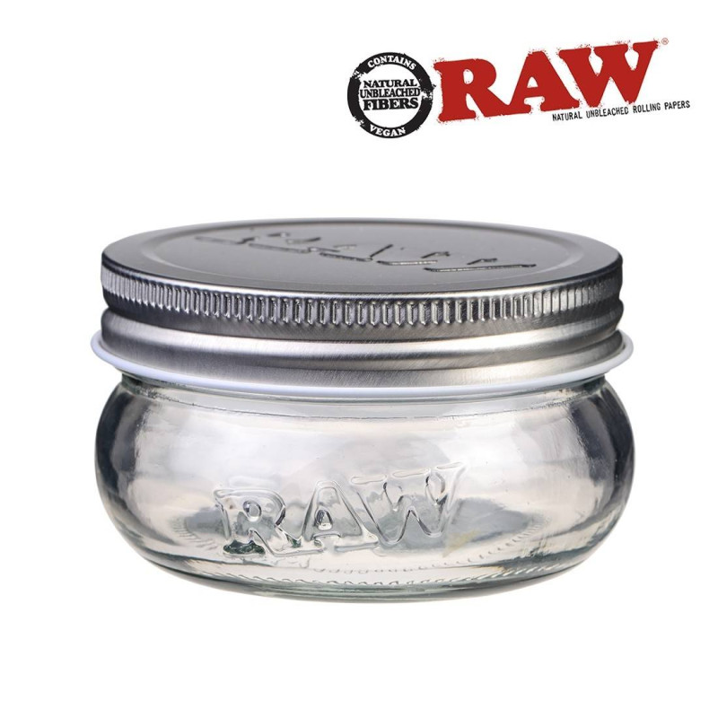 Raw Mason Jar 6oz Bote Cristal